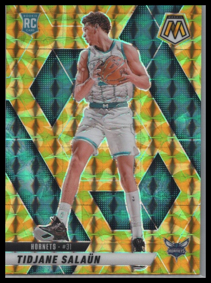 2024-25 Panini Mosaic #241 Tidjane Salaun Reactive Yellow Mosaic