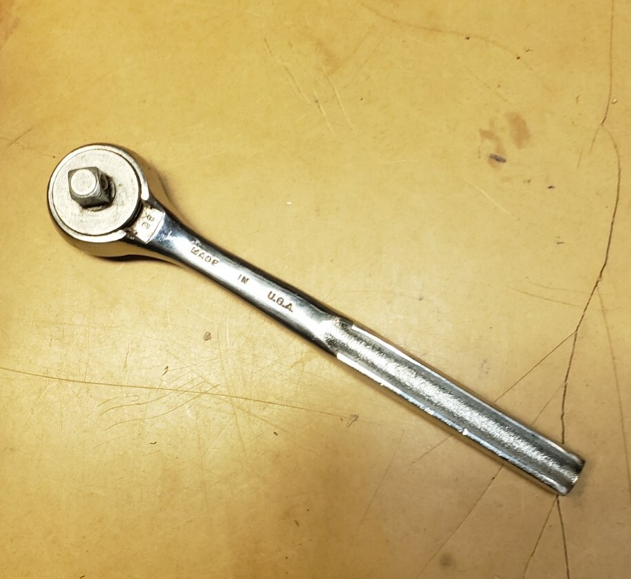 Vintage Kraeuter Tools 32070 Chrome Reversible Ratchet Wrench 3/8