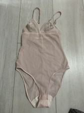Vintage INTIMAGE Bodysuit Teddy Sz 32 Small 1960s 1970s Pink Mesh