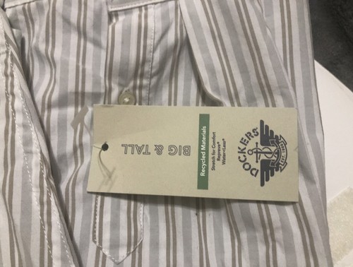 Dockers shirt for men big and tall  recycled materials 2XL  T Striped - Picture 2 of 13