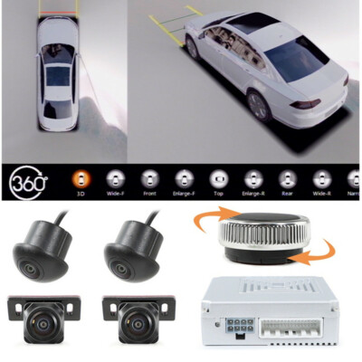 HD Panoramic Camera 360° Car Bird Eye Surround View Parking Monitor DVR System