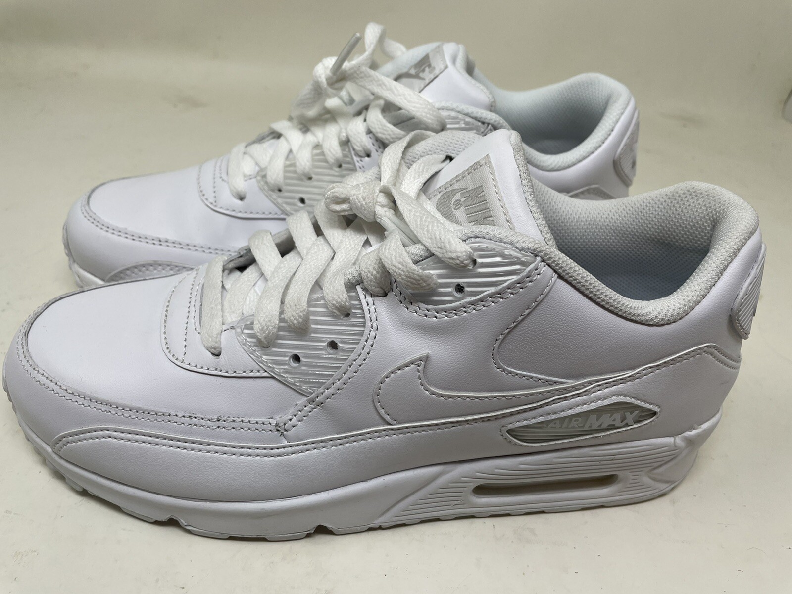 Size 8 - Nike Air Max 90 White Leather 2014 for sale online | eBay