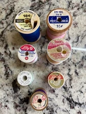 Vintage Sewing Thread Spools Collection Lily Talon  Assorted Colors Brands