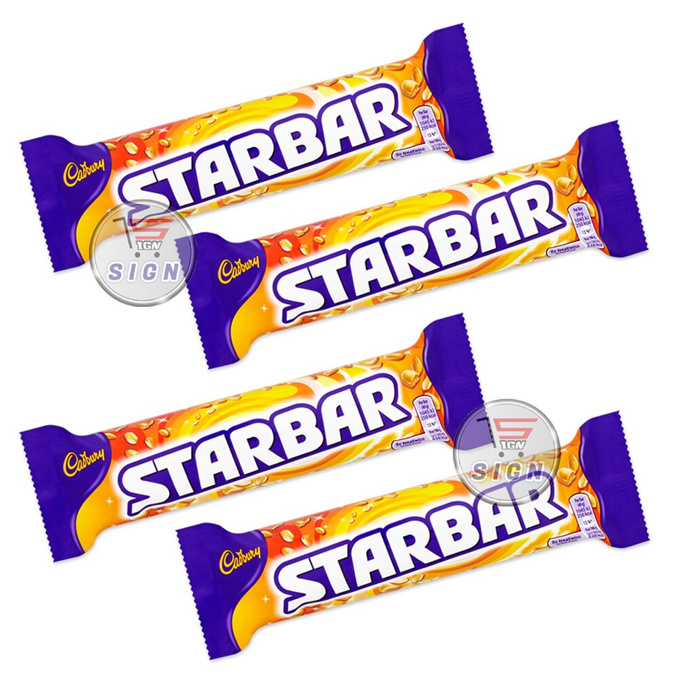 Cadbury Star Bar Chocolate Bars 49g StarBar Peanut & Caramel Limited ...