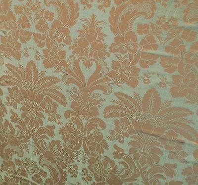 OSBORNE LITTLE Rossini linen silk green gold large scale design panel new