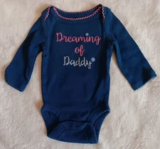 Shirt Newborn Koala baby Girl Long sleeve Blue Dreaming Of Daddy