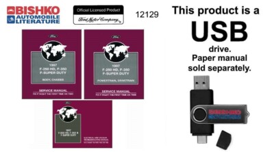 1997 Ford F250 HD F350 F-Super Duty Truck Shop Service Repair Manual USB Drive