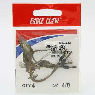 Eagle Claw Model 449w Weedless Hook Standard Size 4/0 for sale