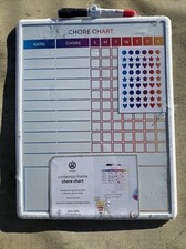 Contempo Magnetic Dry Erase Chore Chart 11 x 14 Inches, White Frame 3603U00-04 