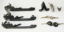 VW Polo 2 86 C 3x Türgriff 3x Heckgriff / Schloß Schließsatz Original
