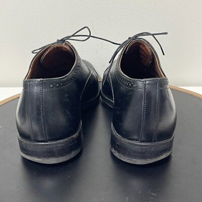Allen Edmonds Shoes Men Size 8 Black Leather Cap Toe Oxford Dress
