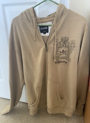 Billabong Sweater Hoodie Mens Large Full Zip Skulls