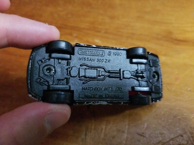 Vintage Matchbox 1990 NISSAN 300ZX - Black & White Striped Pink