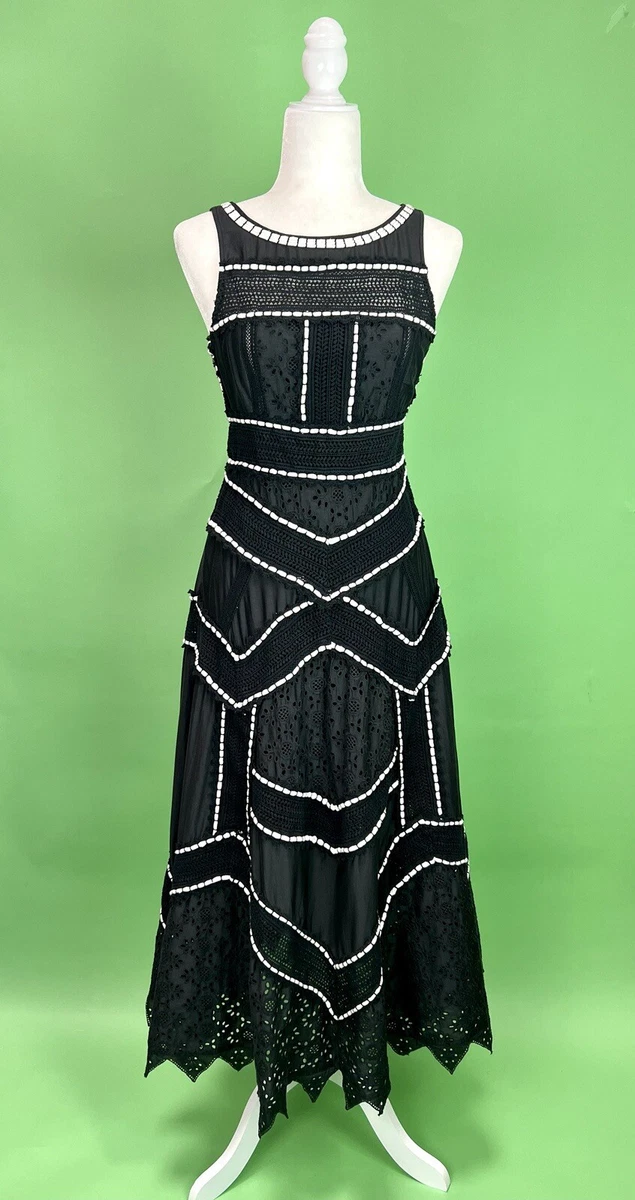 leifsdottir black dress Leifsdottir Anthropologie Black Textured Front Zip Fit & Flare Dress Size 4P