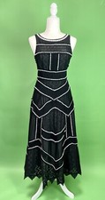 NEW Anthropologie Leifsdottir Black Eyelet Crochet Maxi Dress - Sz 2