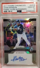2017 Panini Chronicles Prizm Auto Lewis Brinson #AP-LB Rookie Auto RC PSA 10