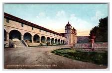 Santa Barbara Mission Coridor Arches Santa Barbara CA UNP DB Postcard U19