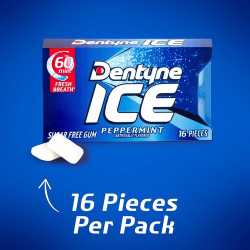 Ice Peppermint Sugar Free Gum, 60 Packs of 16 Pieces 960 Total Pieces - 第 4/19 張圖片