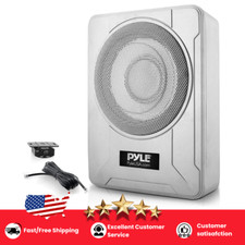 Pyle 8-Inch Active Marine Amplified Powered Subwoofer System 600 Watt Underseat