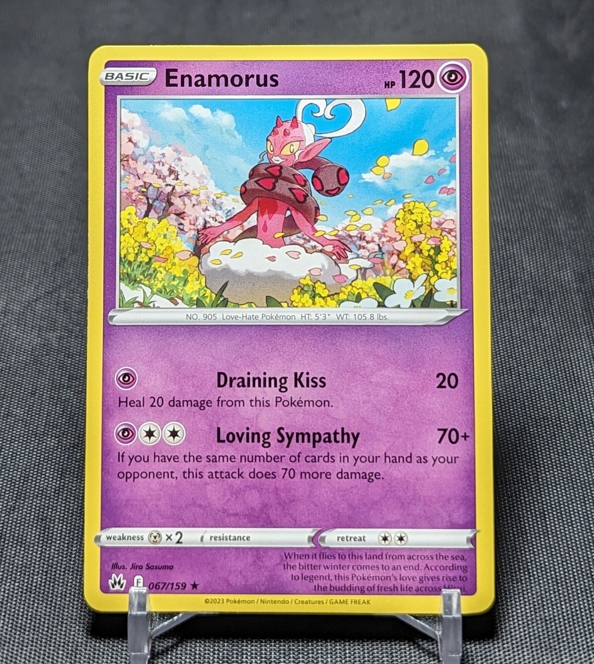 Enamorus Regular Rare Psychic 2023 Crown Zenith Pokemon TCG Card 067/159