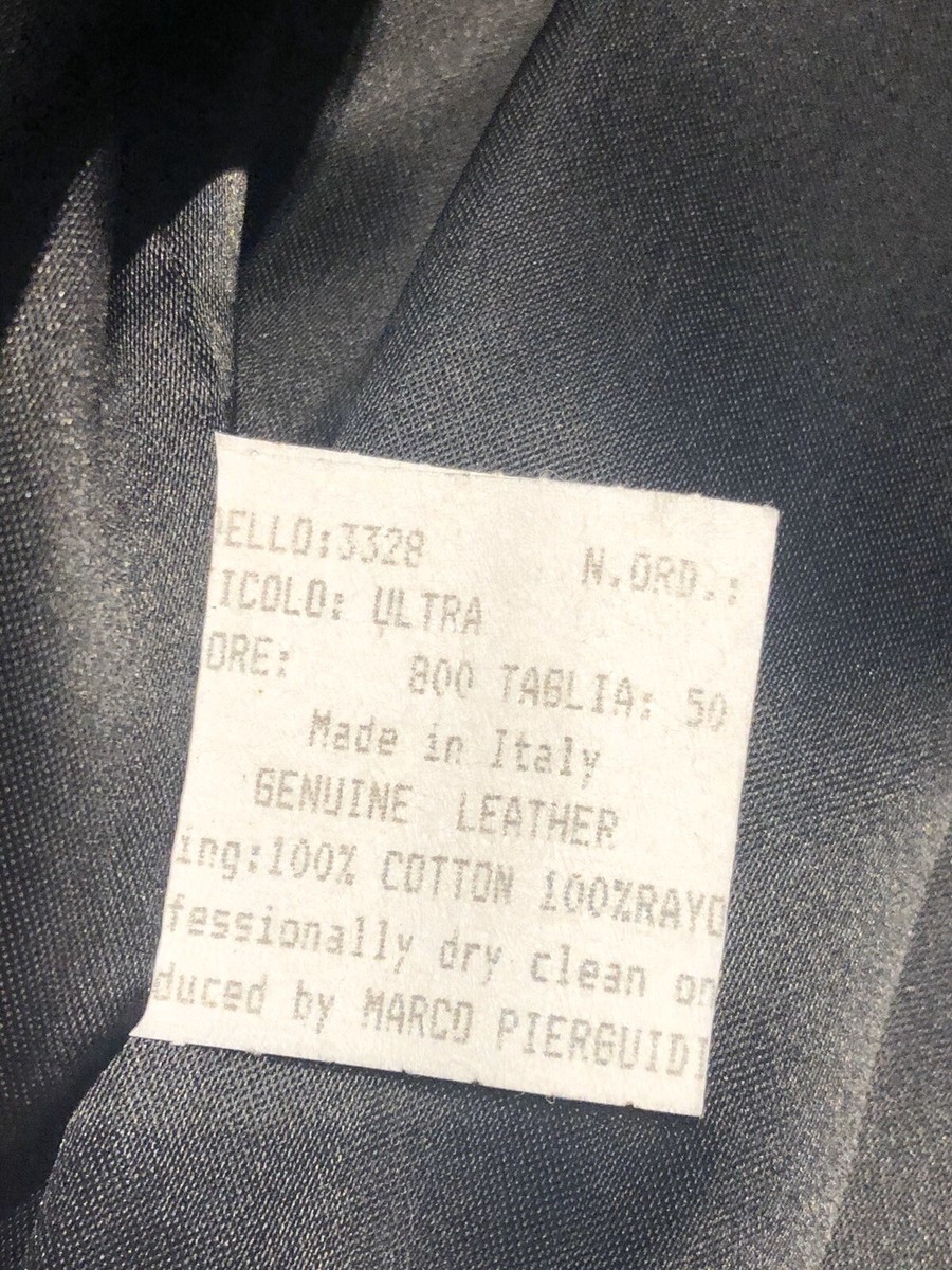 Marco Pierguidi Black Leather Fur Collar Men's Bomber Jacket