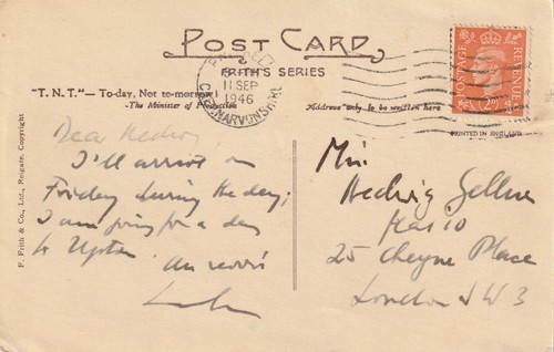 UK, NEVIN GENERAL VIEW 1946 RJ JONES FOTO REAL POSTAL, USADA - Imagen 2 de 2