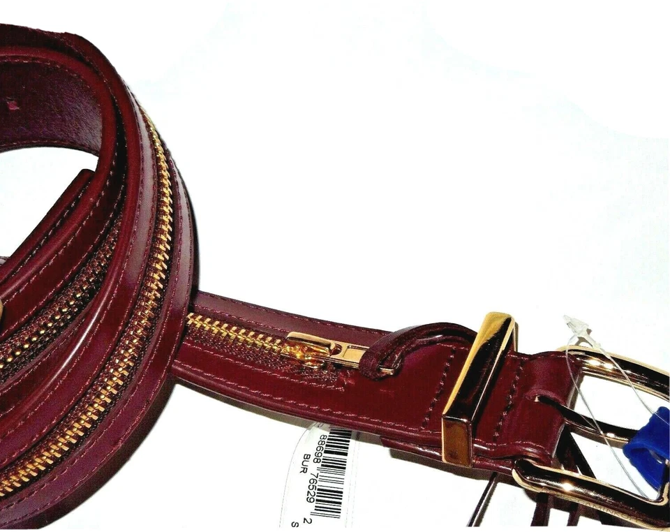 Cinturón Rebecca Minkoff Mujer Cremallera Acento - Pequeño - Cuero Borgoña Foto 2 de 2