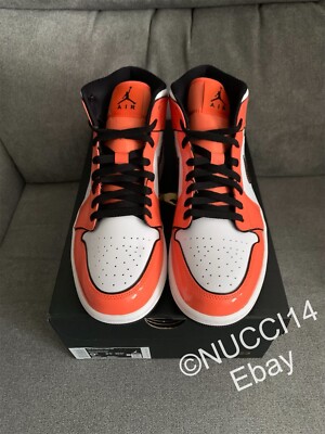 Size 9.5 - Air Jordan 1 SE Mid Turf Orange for sale online | eBay