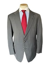 Magee Tweed Blazer 46R Grey Check Pure New Wool 