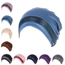 Muslim Women Hair Loss Chemo Cap Turban Hat Hijab Stretch Bonnet Wrap Headscarf