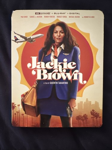 JACKIE BROWN 4K ULTRA HD + BLU-RAY + DIGITAL NEW! SEALED! WITH SLIPCOVER!