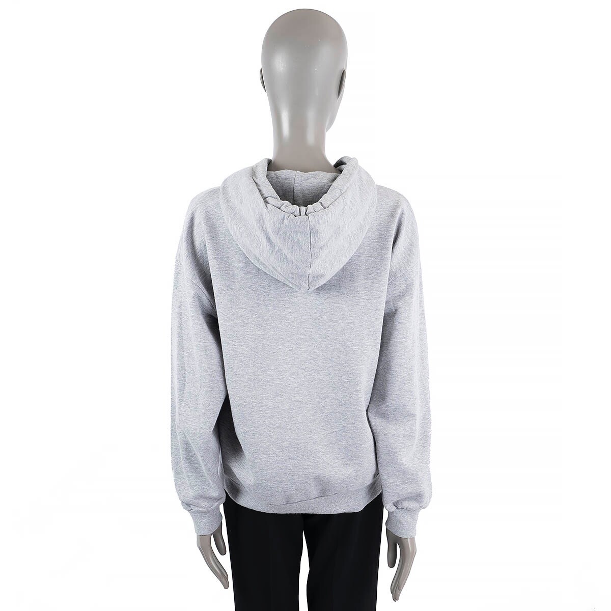68141 auth CELINE grey cotton & cashmere TRIOMPHE Hoodie