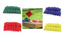 Red/Blue/Green/Yellow Rectangular Cotton Bean Bags 12 Pack Exercise Throw Game
