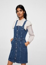 NEW MANGO (Zara Group) Dark Denim Jean Dress size EUR L, USA 8