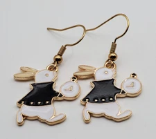 Easter Bunny fishhook earrings