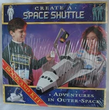New VTG 90s CREATE A SPACE SHUTTLE Adventures In Outer Space BUILDING TOY NIB