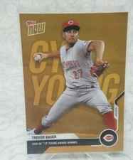 Trevor Bauer TOPPS NOW #AW05-B NL CY YOUNG AWARD WINNER Bonus