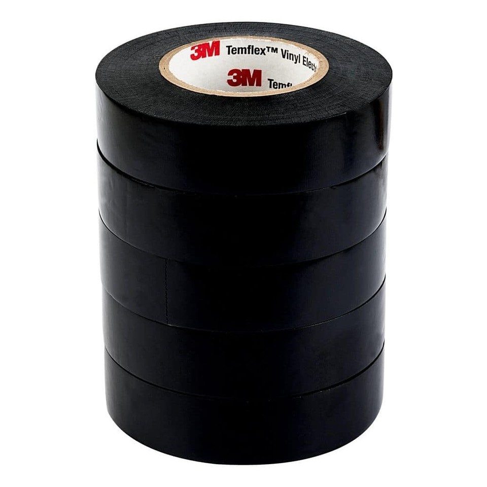 temflex-3-4-in-x-60-ft-1700-electrical-tape-black-5-pack-ebay