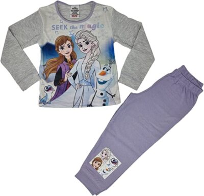 Mädchen Disney Frozen Schlafanzug Seek The Magic Nachtwäsche Pyjama Alter 1,5-5 Jahre