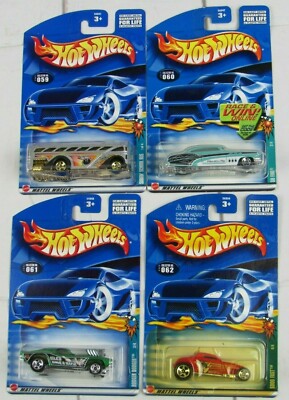 2002 Hot Wheels SPARES 'N STRIKES Series Full Set of 4 #59,60,61,62