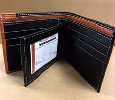 Men's Hot Bifold Wallet Genuine Leather Center Flap Credit/ID Card Holder Slim