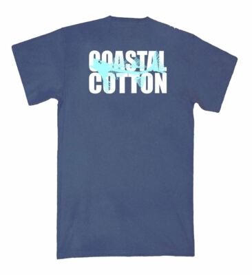 Coastal Cotton Kleidung Block Logo Kurzärmelig Taschen T-Shirt