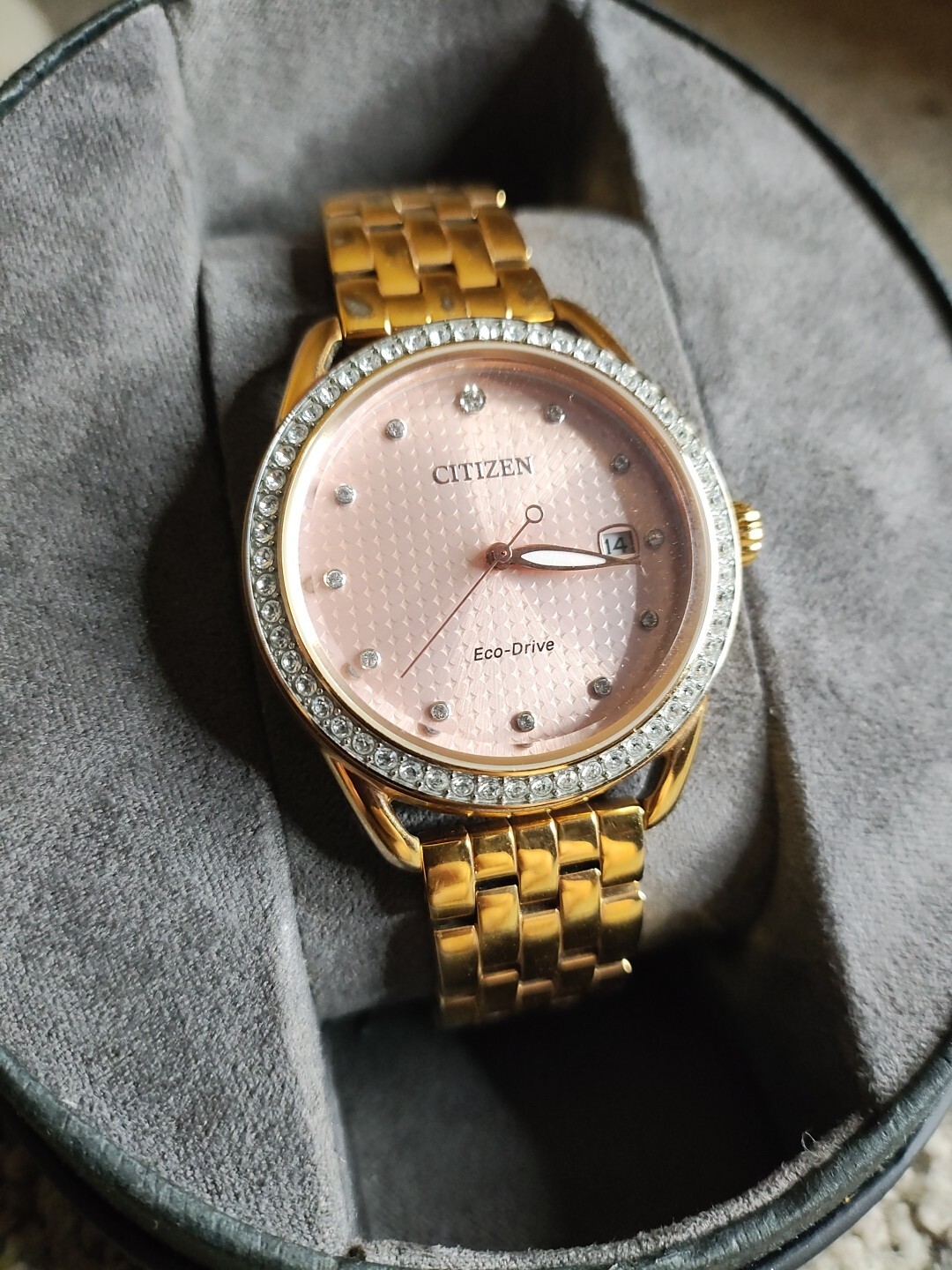 CITIZEN Women's FE6113-57X Rose Gold Watch with Swarovski Crystals