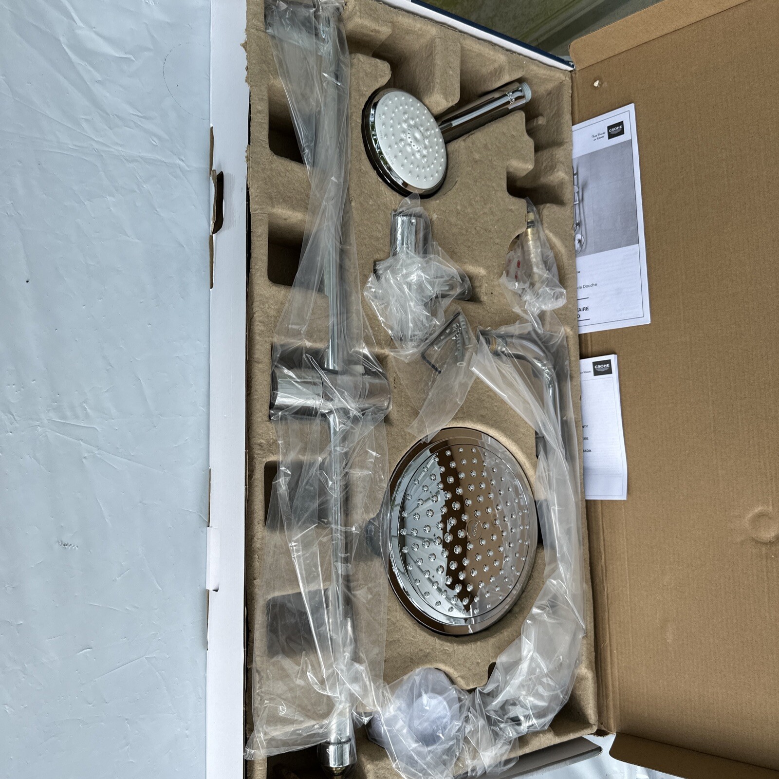 GROHE 26520000 Vitalio Comfort Flex 5Spray Hand Shower & Shower Head Combo 4005176470417 eBay