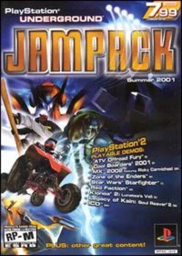 PS UNDERGROUND JAMPACK SUMMER 2001 (PS2) DISC+CVR ART+MANUAL-NO CASE-VERY GOOD