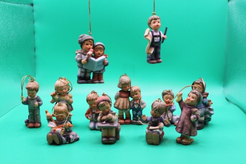 Lot of 12 Goebel Berta Hummel Christmas Ornaments 1997 Porcelain Germany