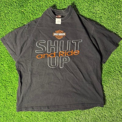 Vintage Harley Davidson Shut Up and Ride Ocean City MD Marlin T-Shirt Black XL