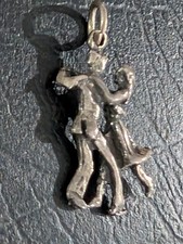 ENCANTO para pulsera o colgante vintage de pareja de baile 3D de plata esterlina .925