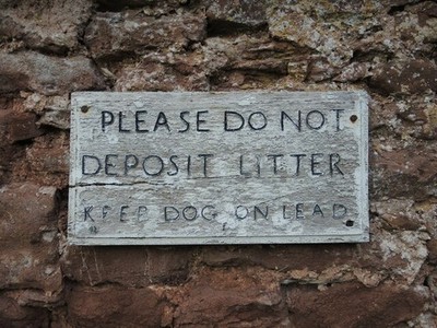 Photo A3 Please do not deposit litter Cannington A hand-painted sign in ...