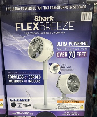Shark FlexBreeze Cordless Fan with Pedestal to Tabletop